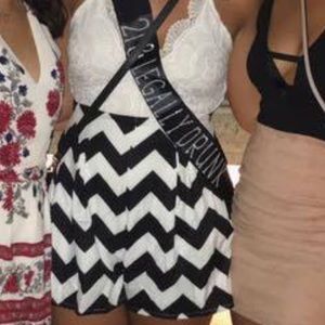 Fun white and black romper